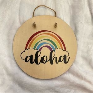 🐳 BRAND NEW aloha rainbow sign from Hawaii wall decor